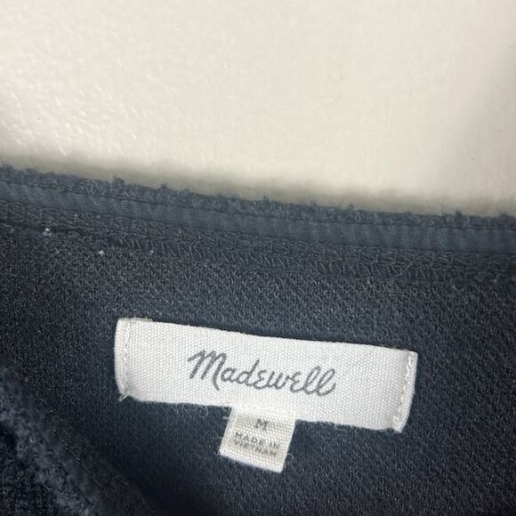 Madewell Black Cotton Blend Finale Cropped Textured Tank Top - Picture 7 of 8